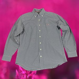 Vineyard Vines Men's M Tucker Shirt Button Down Pink Whale Blue Check Cotton